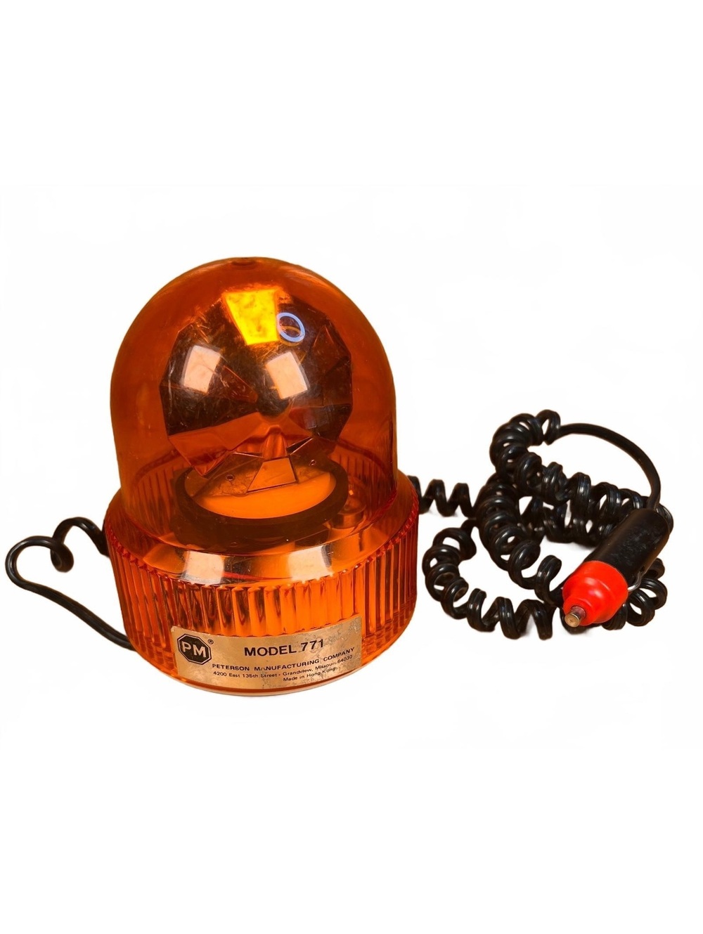 Vintage Peterson Manufacturing Model 771 Amber Rotating Beacon Light